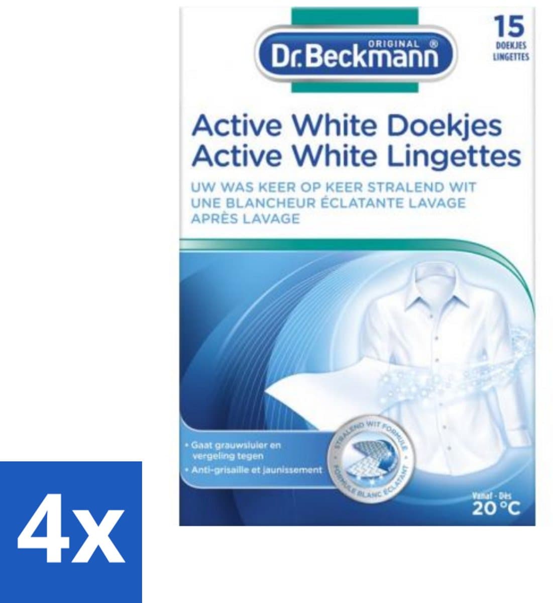 Dr. Beckmann Active White Sheets 15 stuks per verpakking - Voordeelverpakking - 4 stuks — afbeelding 1