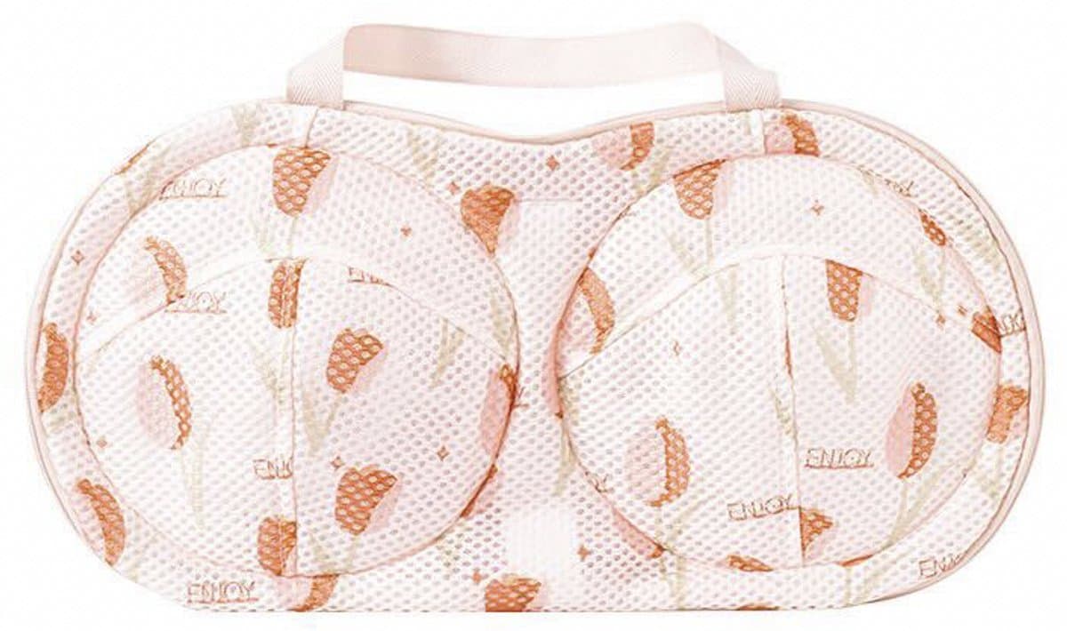Premie BH Waszakken - 2 stuks BH Wasnetje Voor Wasgoed - Anti-Vervorming - Waszakje Lingerie - Met Rits - voor Wasmachine - Tulppatroon — afbeelding 1