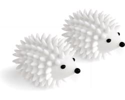 Kikkerland Herbruikbare wasdrogerballen (set van 2) - Vermindert droogtijd - Egel - Wit - Huishouden accessoire - Ballen voor in de droger