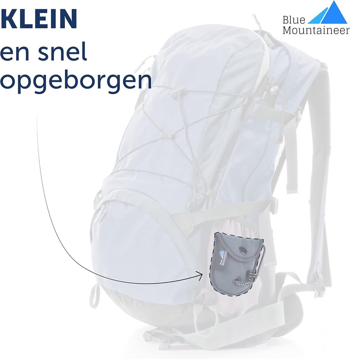 Mini Outdoor Waslijn - reistassen - voor camping en balkon - 1 stuk - zwart - 2 m — afbeelding 1