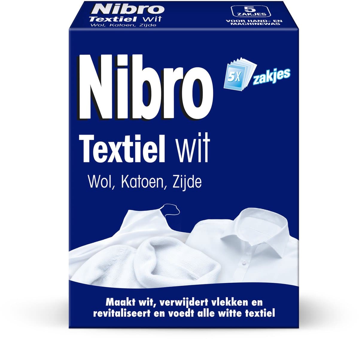 Nibro Textiel Wit - Wasmiddel - 5 stuks — afbeelding 1