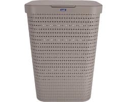 Rotho Country - Wasmand met deksel - 55 l Kunststof - Cappuccino