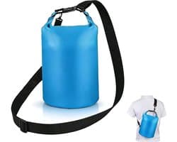 Tas, lichtgewicht, draagbaar, met 1 lange verstelbare schouderbanden, drijvend, voor kajakken, kamperen, raften en wateractiviteiten (blauw)