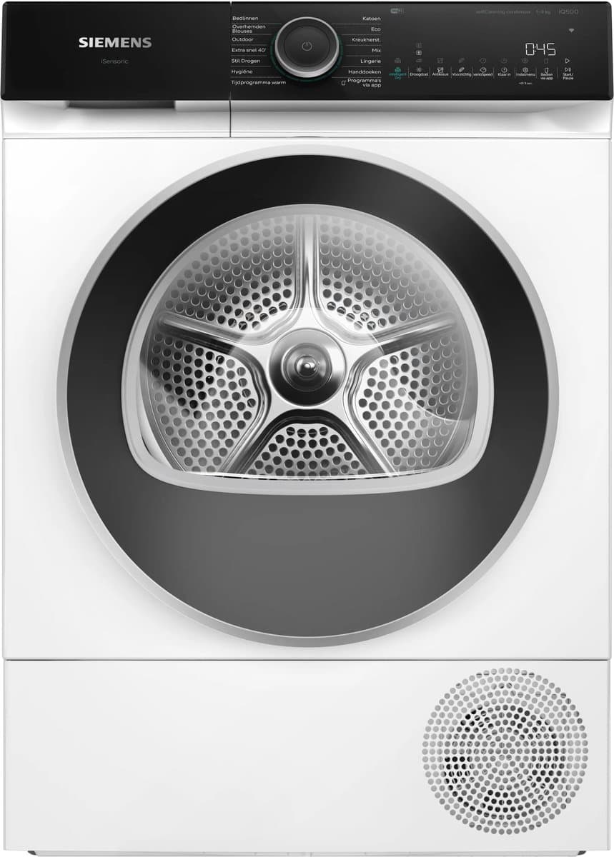 Siemens WQ46N2D0NL - iQ500 - Wasdroger - Warmtepompdroger - 9 kg - Zelfreinigende condensor reinigt automatisch voor blijvende topprestaties en energie-efficiëntie - Home Connect - Zeer stil Wit — afbeelding 1