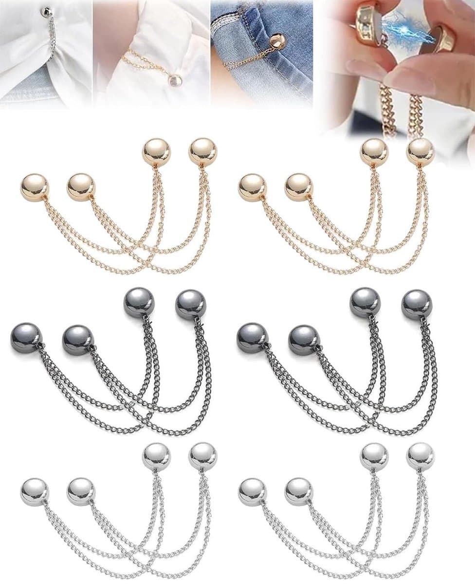 Dailygoods- Wasknijpers Magnetisch - Multifunctionele Kledingclips - Kledingclips voor Hijab - Sterke Magneten - Eenvoudig te Gebruiken - Elegante Look — afbeelding 1