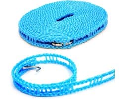 Waslijn Nylon - Kledinglijn Outdoor - Buiten Drogen - Antislip Materiaal - 5 meter - Blauw