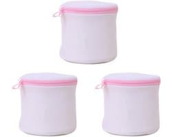SnelShoppen - Set van 3 Herbruikbare Wasnetten voor Wasmachine met Rits, Ideaal voor Bh's, Ondergoed en Sokken (Rood)