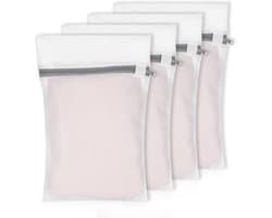 Set van 4 Mesh Waszakken voor Delicate Was, 30 x 20 cm, Ideaal voor Ondergoed en Fijne Was, Wasnet voor Wasmachine