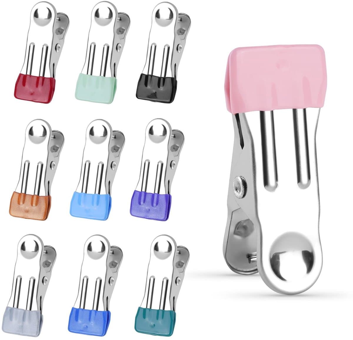 Dailygoody - Wasknijpers - Robuuste klemmen - 20 stuks - Roestvrij staal - Stevige clips - Perfect voor kleding en handwerk — afbeelding 1