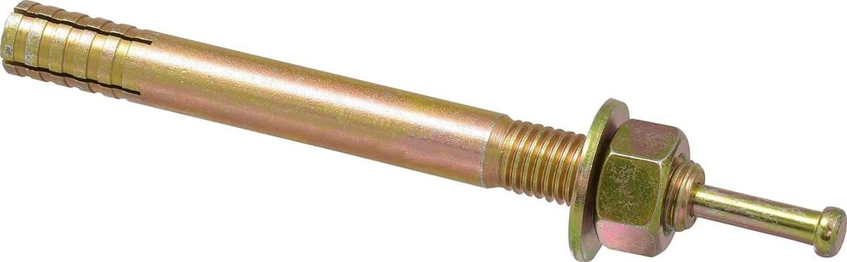 Boutankers - Betonankers - Vastzetten in beton - Gelijk aan gatgrootte - 6 inch - Geel dichromaat — afbeelding 1