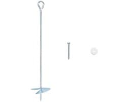 vidaXL - Aardanker - 10 - st - Ø10 - x - 50 - cm - Gegalvaniseerd - Metaal - zilver