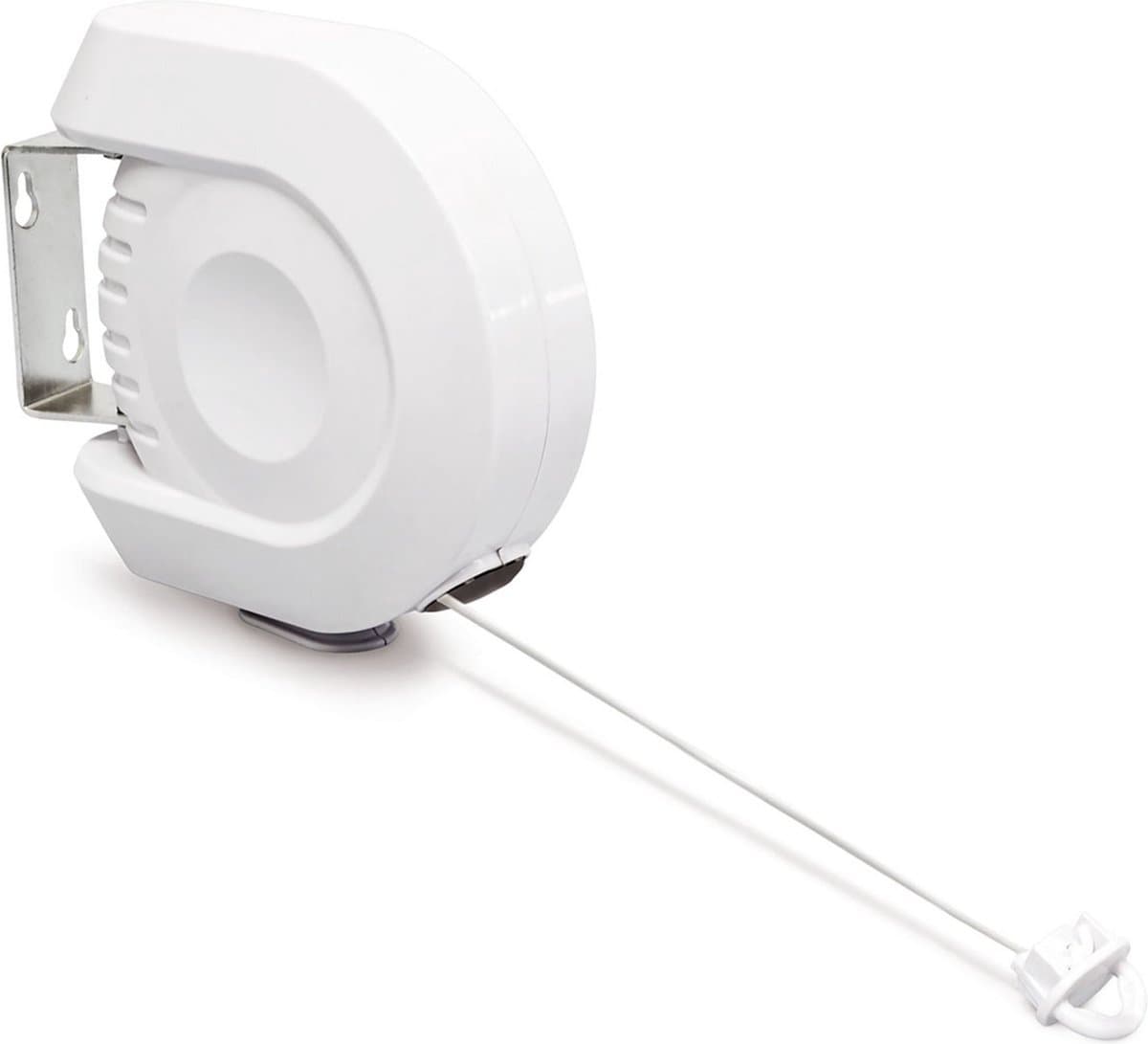Waslijn Intrekbaar - Kledinglijn Uitschuifbaar - Wassen Buiten Drogen - Automatisch Vergrendelingsmechanisme - 12 meter - Wit — afbeelding 1