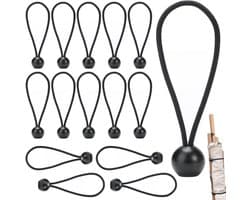 Zeilspanners 15 stuks | Expanderlussen 4mm | Tentspanners met haken