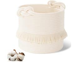 Wasmand - opbergmand voor kinderkamer - speelgoedmand - geschenkmand - opslag voor statiegeldflessen - organizer - 40 x 33 cm - beige — afbeelding 1