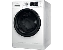 Whirlpool FFWDD1076258B - Was-droogcombinatie - Voorbelading - Vrijstaand - Wit - Links - Zwart - Knoppen - Draaiknop — afbeelding 1