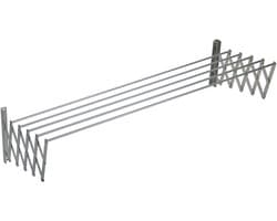 Sauvic 90 Cm Uitschuifbare Aluminium Waslijn Zilver
