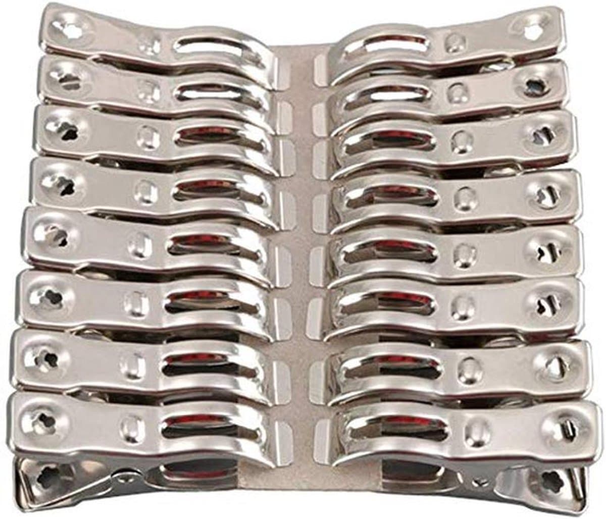 Kleding Pins 32 Stks Metalen Strandstoel Handdoek Clips - Heavy Duty RVS Wasknijper voor Strandhanddoeken — afbeelding 1
