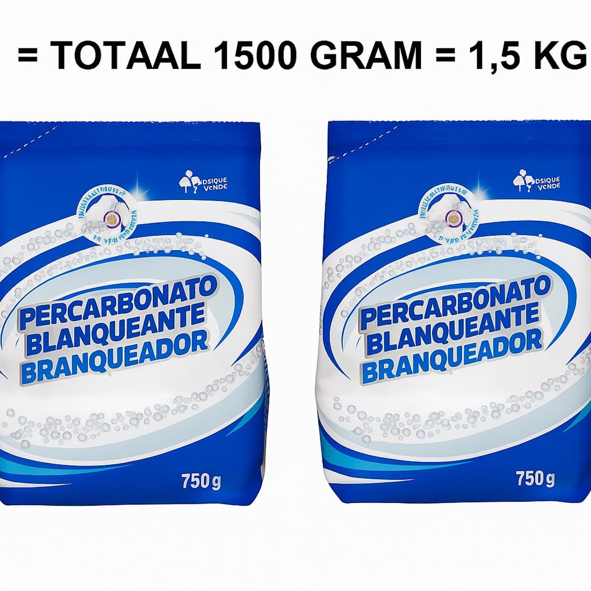 VLEKKENVERWIJDERAAR POEDER MAGISCH 1500 GR = 1.5 KG PERCARBONAAT PERCARBONATO DE SODIO BLEEKMIDDEL NATUURLIJKE VLEKKENVERWIJDERAAR KRACHTIGE WITMAKER MILIEUVRIENDELIJK WASVERSTERKER TEGEN GELE VLEKKEN GEUR VERWIJDEREN HARNEKKE VLEKKEN — afbeelding 1