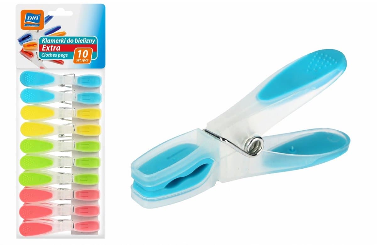 RAVI Extra Serie - Multicolour Was Knijpers - 10 stuks - Kunststof — afbeelding 1