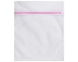 Waszak - Wasnetje - Lingerie waszak - Wit met roze - 40/50CM - Was zak - Met rits - Voorzichtig wassen - Geen handwas nodig - CHPN — afbeelding 1