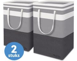 Vicon Wasmand 2 Stuks - 2 x 75L - Opvouwbaar - Waterafstotend - Waszak voor wasgoed - Wassorteerder - Organizer kleding - Wasbox