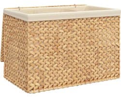 vidaXL - Wasmand - met - 3 - vakken - 75x42,5x52 - cm - waterhyacint
