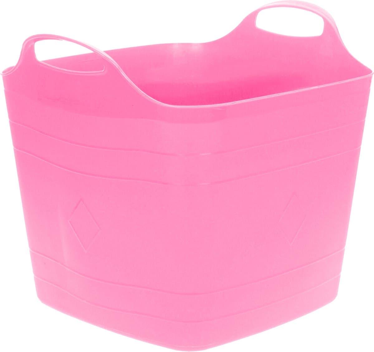 Excellent Houseware Flexibele emmer - roze - 25 liter - kunststof - vierkant - 35 x 38 cm — afbeelding 1