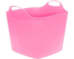 Excellent Houseware Flexibele emmer - roze - 25 liter - kunststof - vierkant - 35 x 38 cm