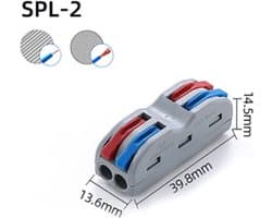 Lasklem - kabel Verbinding connector - duo - 2/2 polig - 32A -400V