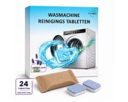 La Vida Luxe Wasmachine Reiniger Tabletten – 24 stuks - 2 Jaar Voorraad – Wasmachine Ontkalker & Reinigingstabletten tegen Muffe Geur, Kalk, Vetluis en Zeepresten – Lavendel – Alle Wasmachines