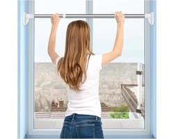 1 stuk - Uitschuifbare waslijn - Geen boren nodig - Verdikt roestvrij staal - Uitschuifbare waslijn voor balkon - Douchegordijnstang - Gordijnstang - Kledingstang - Kledinghanger - Buisdiameter 25 mm - Lengte 50-80 cm