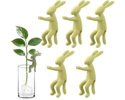 Vaas Propagation Buddy, konijnenthema, 5-delige set, antislip, schattige vrienden voor de verspreiding van binnen, vensterbank, balkon, tafel
