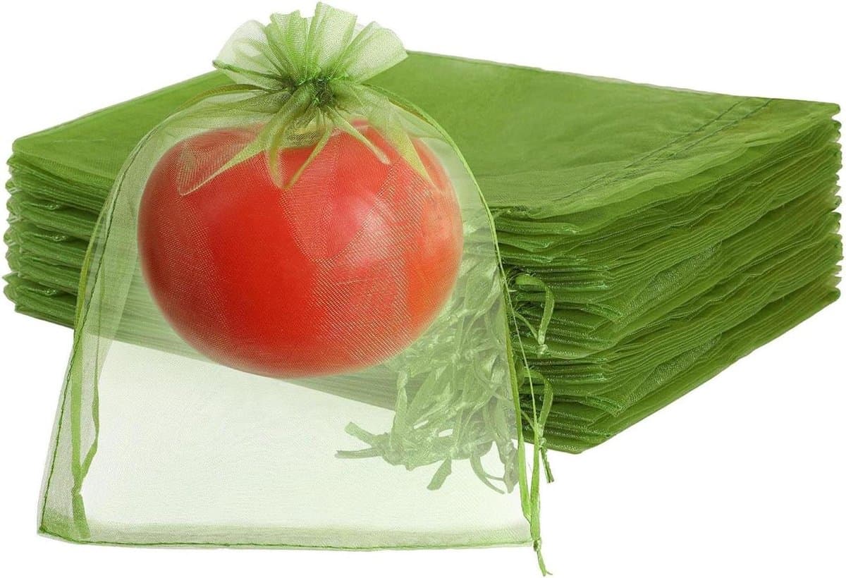 Fruitnetzakken - Beschermzakken - Oogst Beschermen - Herbruikbaar Gaas - 15 x 20 cm - Groen — afbeelding 1