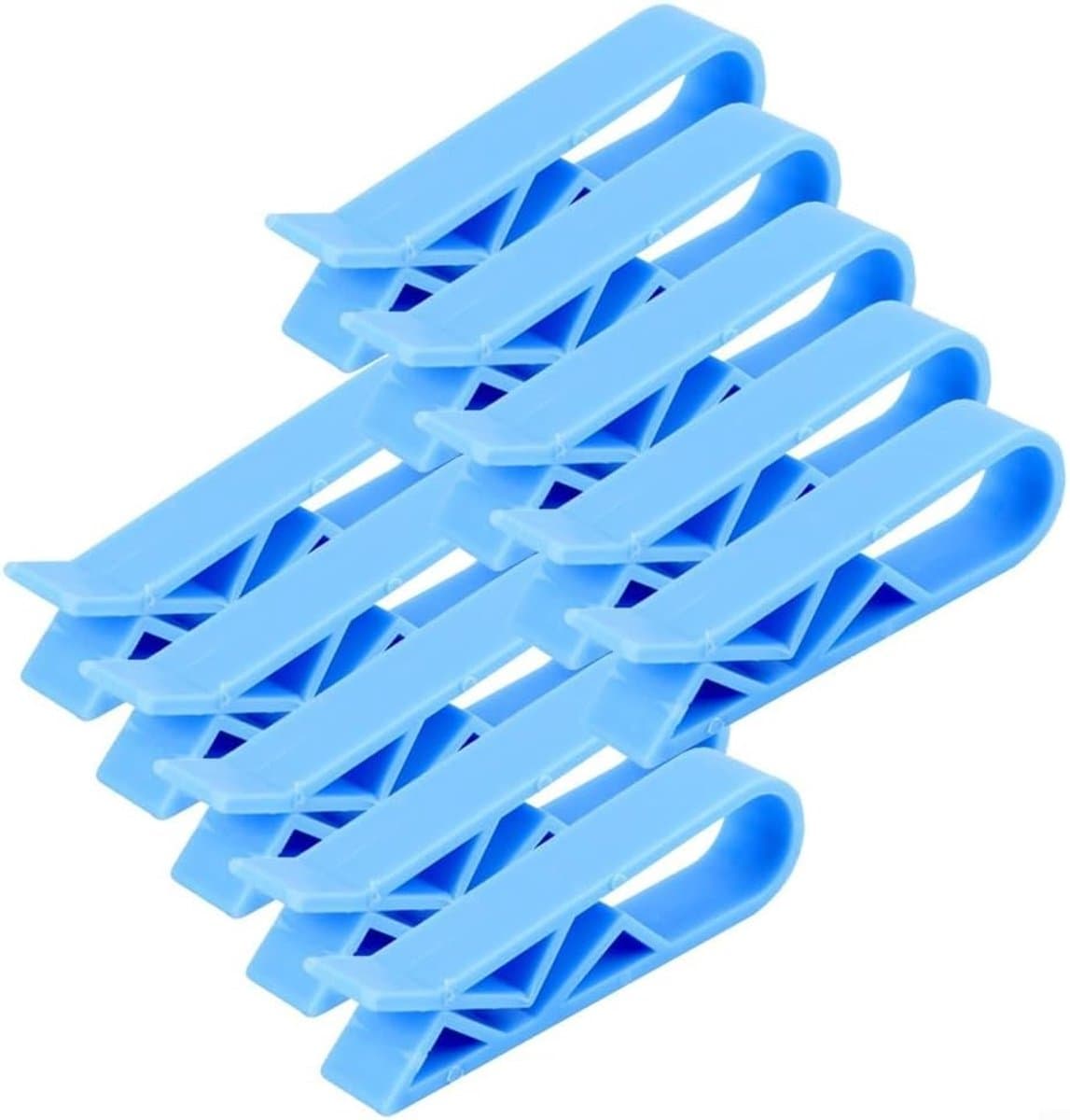 Afvalzak Clips - Prullenbak Houder - Afval Beheren - Speciaal Inkepingsontwerp - 10 Stuks - Blauw — afbeelding 1