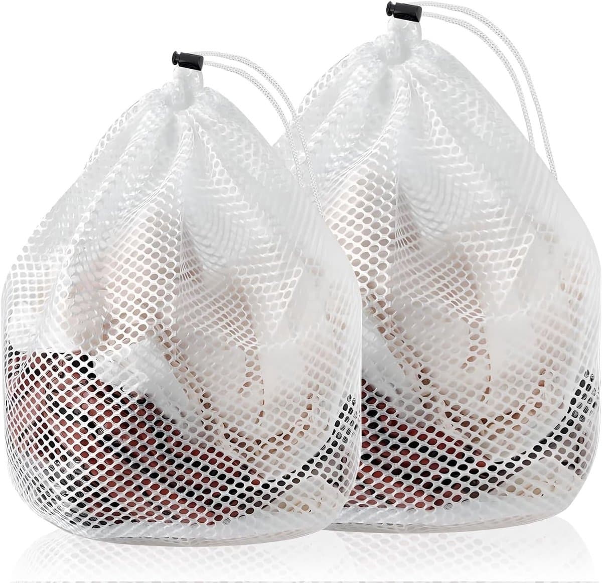 Set van 2 wasnetten met trekkoord voor delicate kleding, ideaal voor wasmachine, sokken en ondergoed — afbeelding 1
