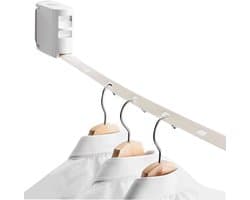 Intrekbare Waslijn - Draagbare Lijn - Kleding Drogen - Telescopisch Verstelbaar - 42 Meter - Wit