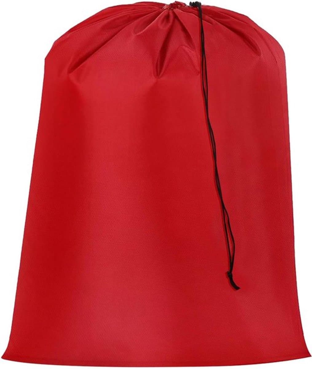 Extra grote en duurzame waszak met trekkoord voor universiteitsslaapzaal, camping, reizen - Rood 71 x 101 cm — afbeelding 1
