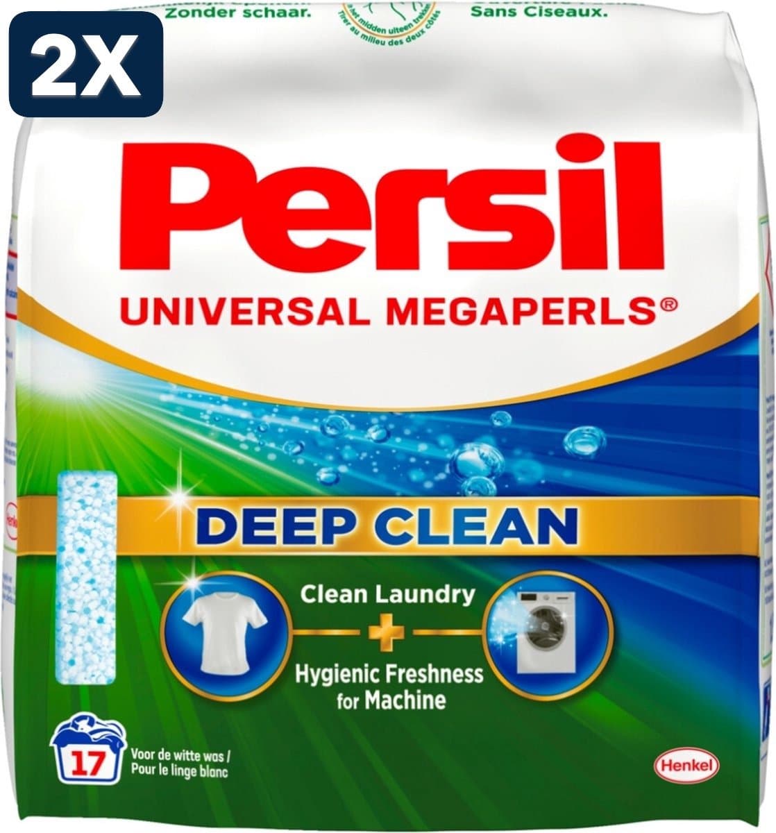 2 x Persil Universal Megaperls - Waspoeder - Witte en Gekleurde Was - 17 Wasbeurten — afbeelding 1