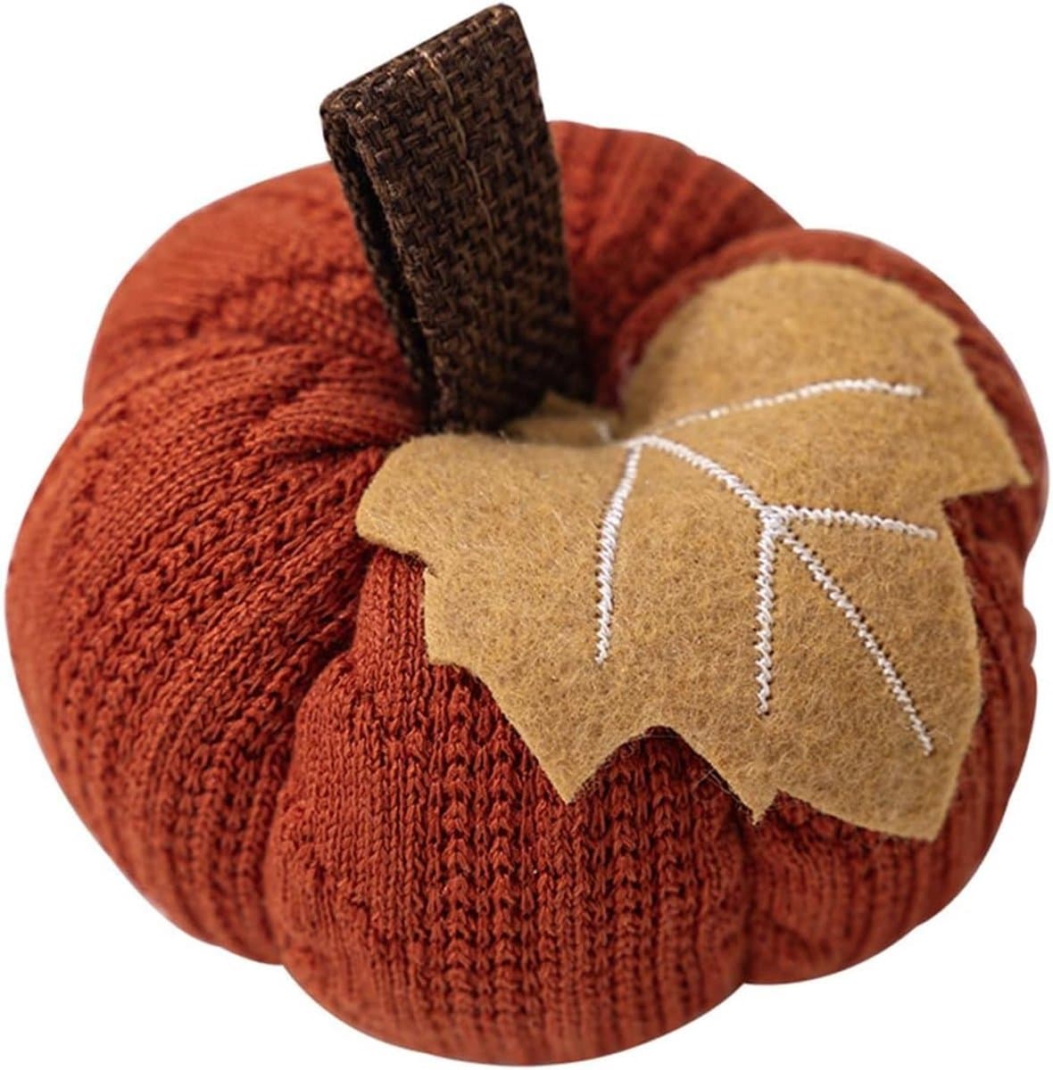 3 Stuk - Ornament - Thanksgiving - Oranje Pompoenornament - Oogstfeest - Gebreid Ornament - Binnendecoratie - Oranje — afbeelding 1