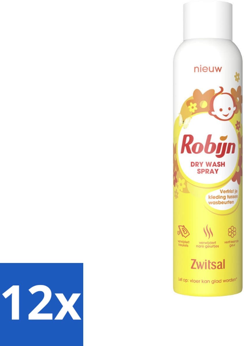 Robijn - Zwitsal - Dry Wash Spray - Voordeelverpakking - 200 ml - Voordeelverpakking - 12 stuks — afbeelding 1