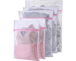 Wasnetten Pack van 5 Stuks - Waszakken met Ritssluiting - Ideaal voor Truien, Overhemden, Broeken en Sokken - Geschikt voor Reisopslag - Maten: 30x40 cm, 40x50 cm, 60x60 cm