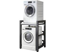Droger standaard - Wasmachine rek - Ruimte besparen - Verstelbare hoogte - 75cm breed - Wit