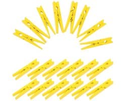 Bamboe Wasknijpers 30 Stuks - Duurzaam Hout - Kleine Wasknijpers - Wasknijpermandje - Wasknijpers Kunststof - Lichtgewicht en Praktisch Ontwerp