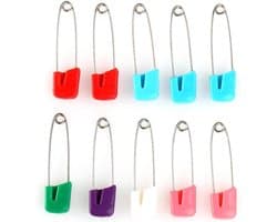 Veiligheidsspelden - Luierklemmen - Babyverzorging - Veilige sluiting - 10 stuks - Multicolor