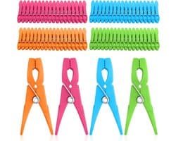 Wasknijpers - Kledingknijpers - Was ophangen - Windbestendig ontwerp - 72 stuks - Kleurrijk