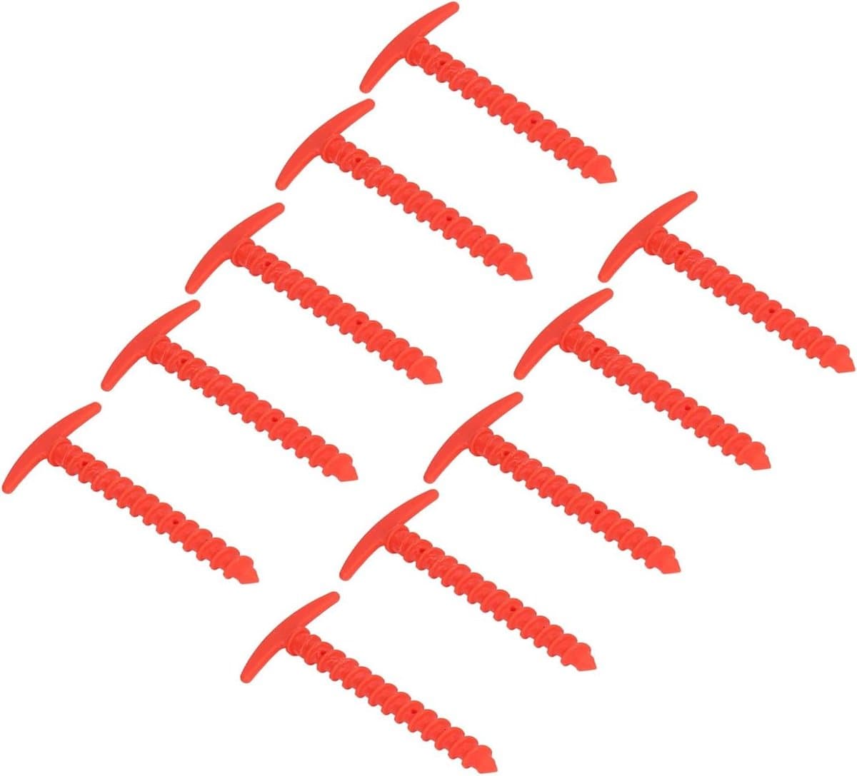 Grondankers Tentharingen - Winddicht Stevig - Tent Bevestigen - T-vormige Handgreep - 10 Stuks 5.7 Inch - Rood — afbeelding 1