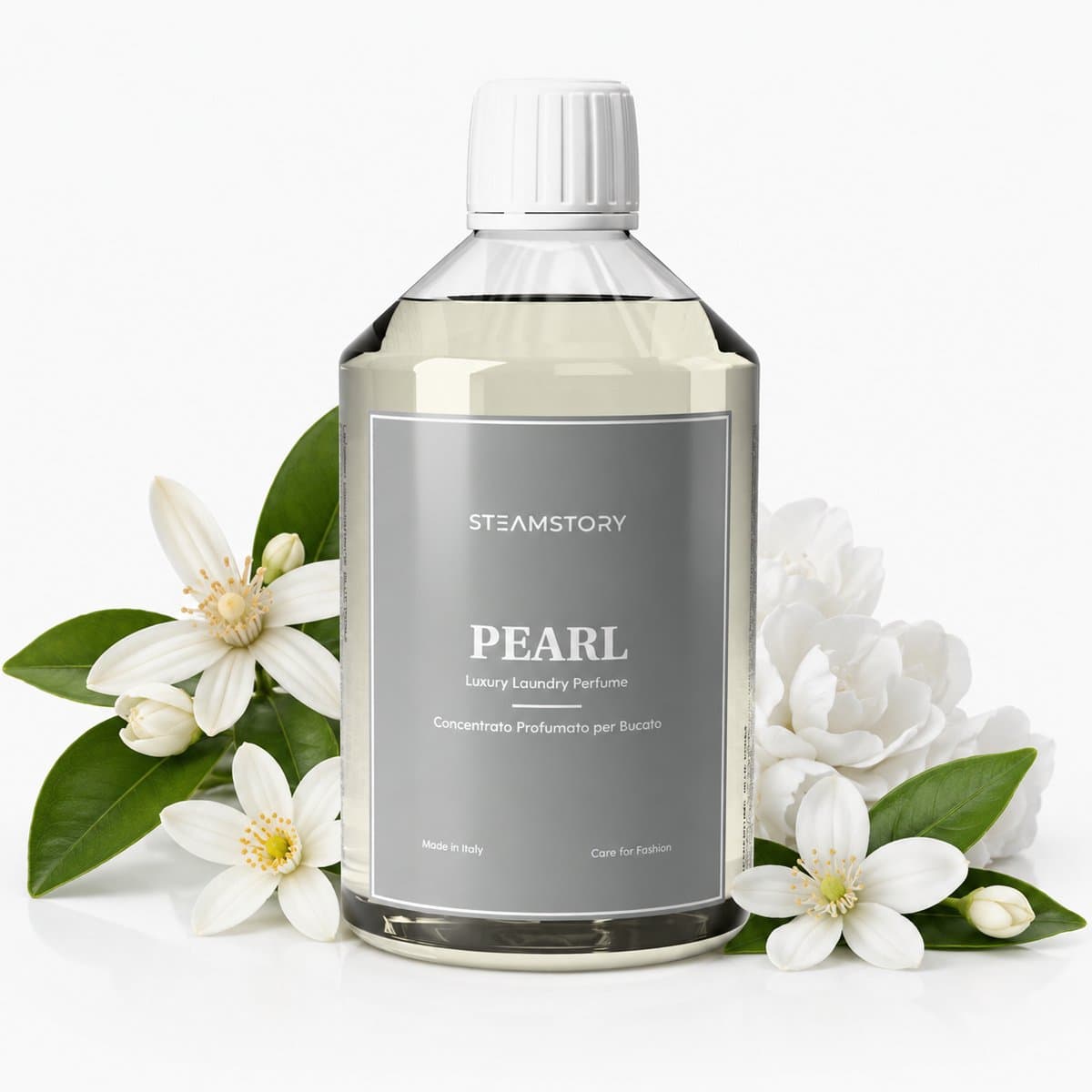 SteamStory Luxe Wasparfum Pearl - Zachte geur met katoenbloem & witte musk - 500 ml — afbeelding 1