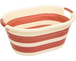 5Five Wasmand - 21L - rood - PP - opvouwbaar - 39 x 39 x 53 cm - flexibel