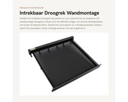 Dailygoods- Droogrek Intrekbaar - Wandmontage - Opvouwbaar - Aluminium - Ademend Mesh - Ruimtebesparend Ontwerp - Kledingrek