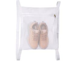 Dailygoods- Schoenendrogertas 35 x 40 cm - Herbruikbare Waszakken - Grote Honingraatzakken - Veilig met Rits - Verstelbare Bandjes - Heavy Duty Mesh Materiaal - Waszak